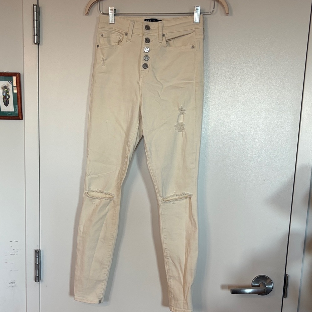 GAP High Rise Beige Jeans